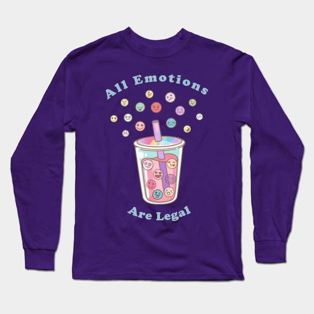 All Emotions are Legal. Emoji Drink Long Sleeve T-Shirt by LinoLuno